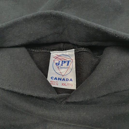 Mens Black JPT Classics Millwright Durham College USA Spellout Hoodie Jumper