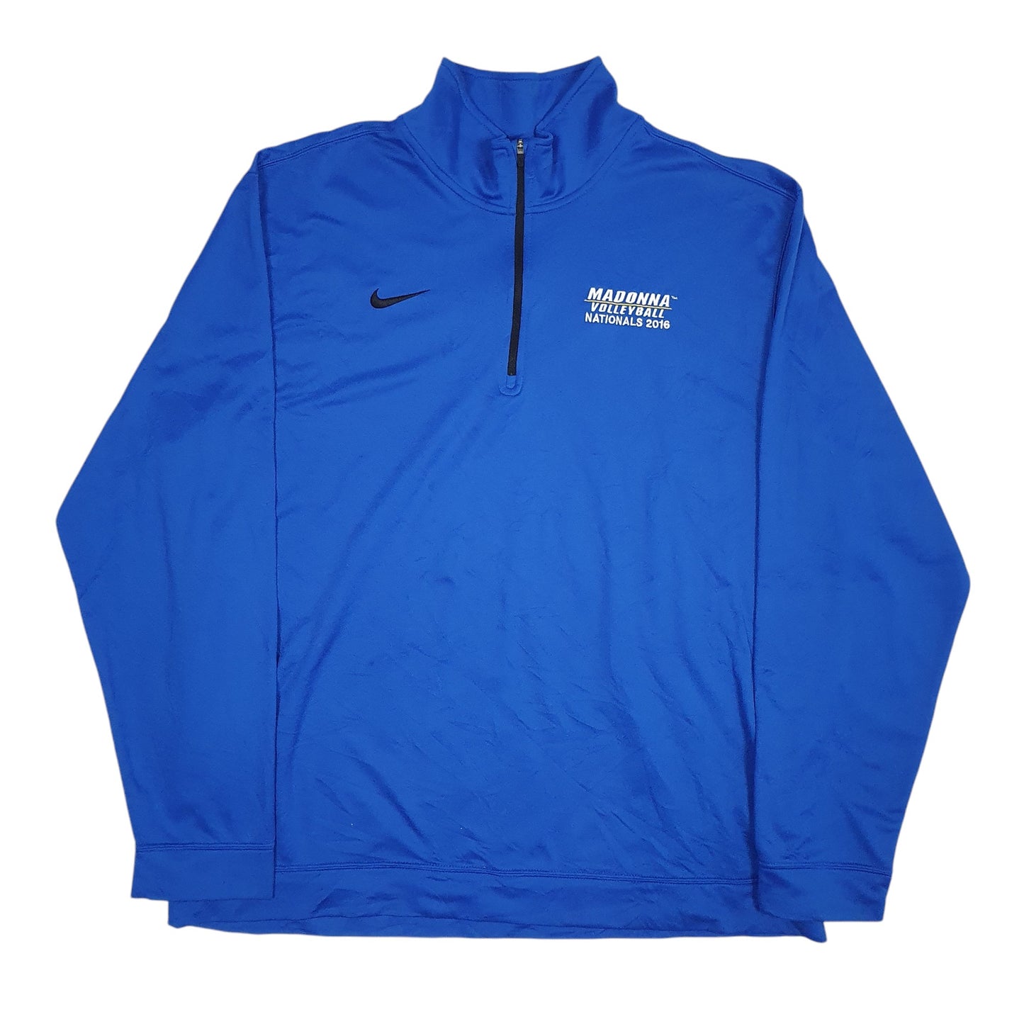 Mens Blue Nike Dri-Fit Madonna Volleyball Quarter Zip Jumper