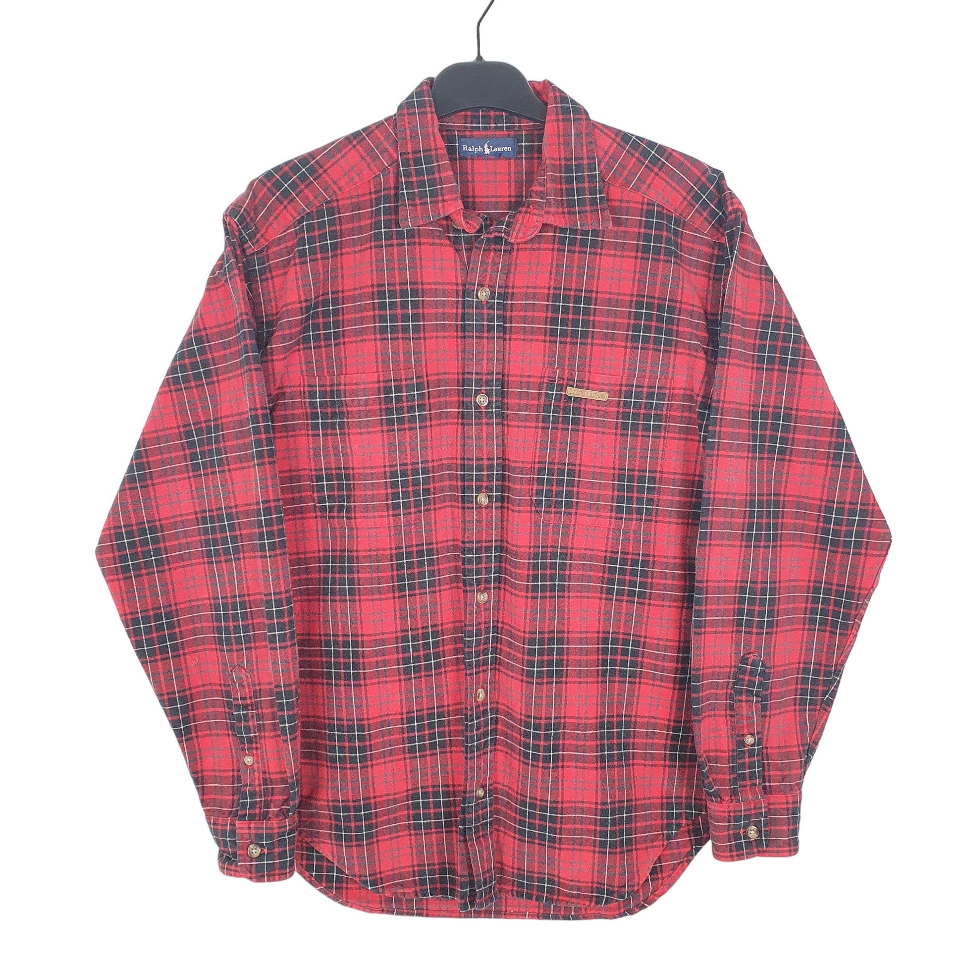 Mens Red Ralph Lauren Flannel Overshirt Shacket Long Sleeve Shirt