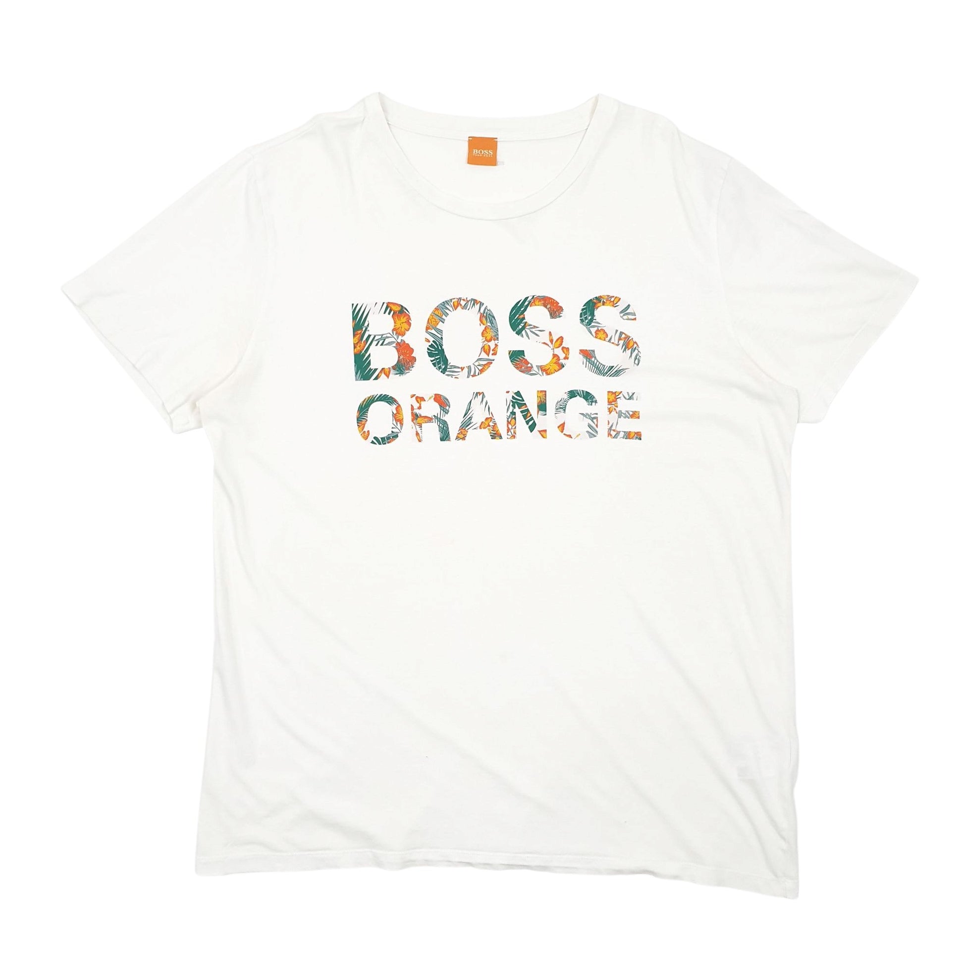 Mens White Hugo Boss  Short Sleeve T Shirt