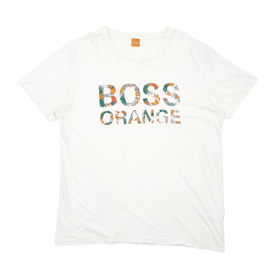 Mens White Hugo Boss  Short Sleeve T Shirt
