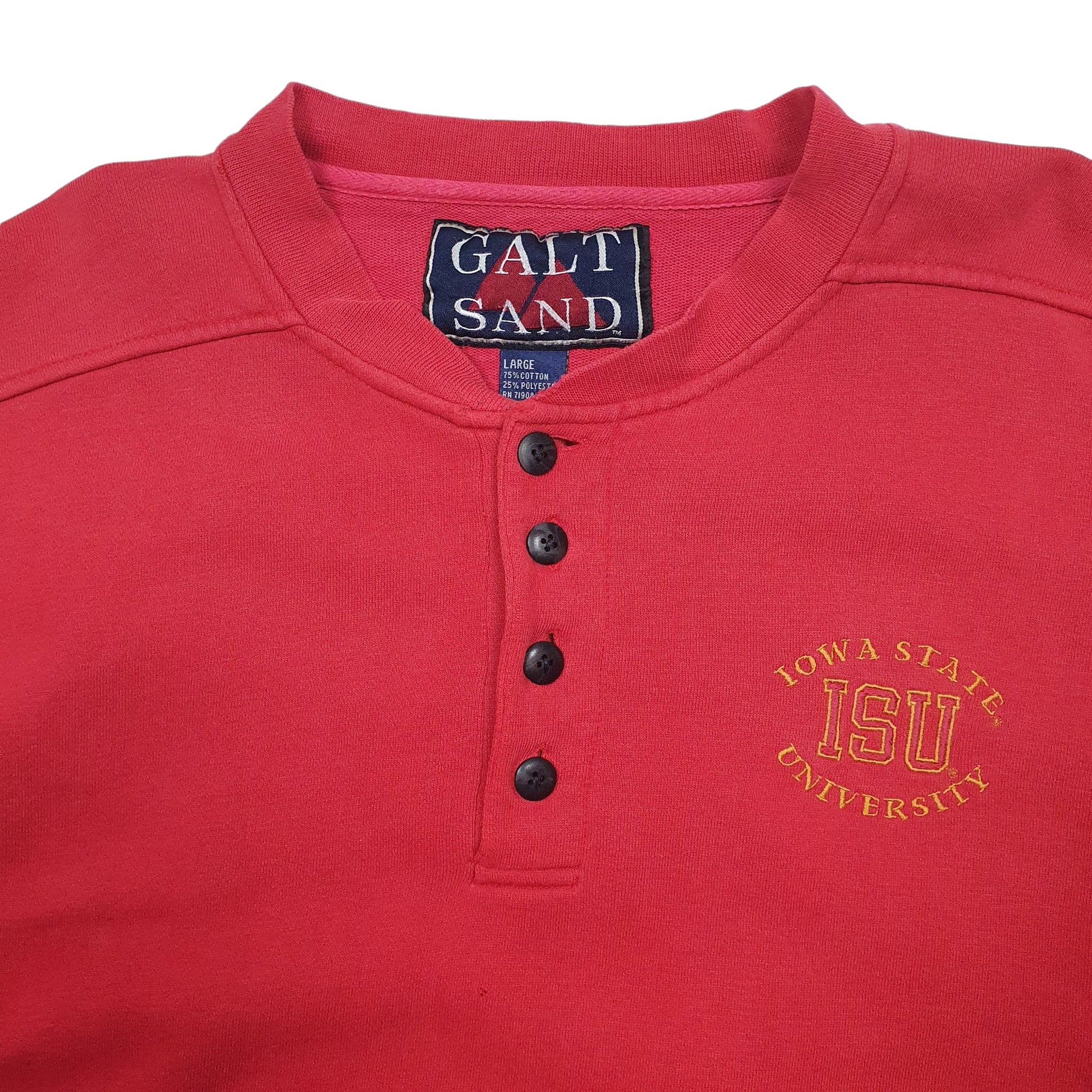 Mens Red Galt Sand Iowa State University USA Crewneck Jumper