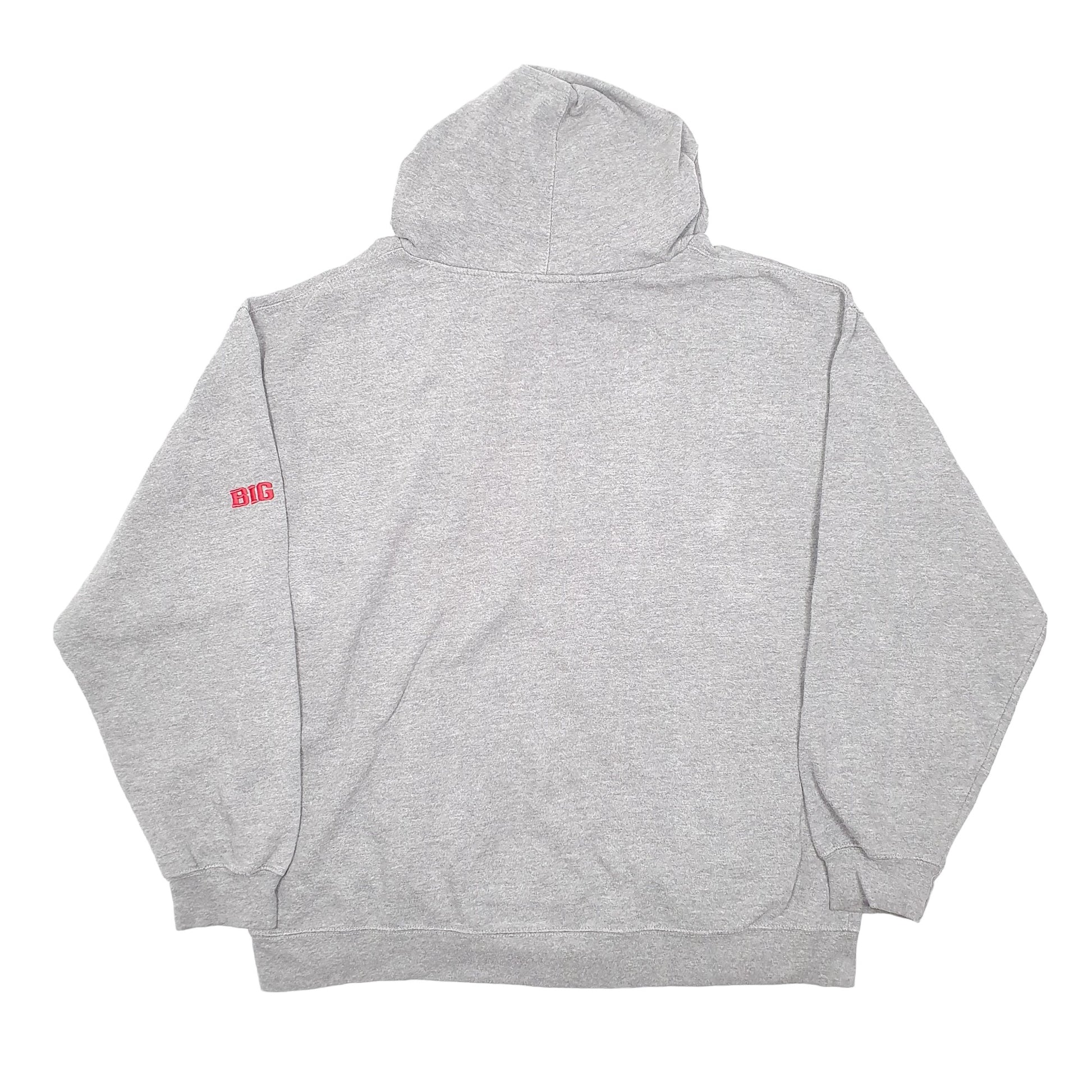 Mens Grey Old Varsity Brand Cornell College USA Big Red Hoodie Jumper