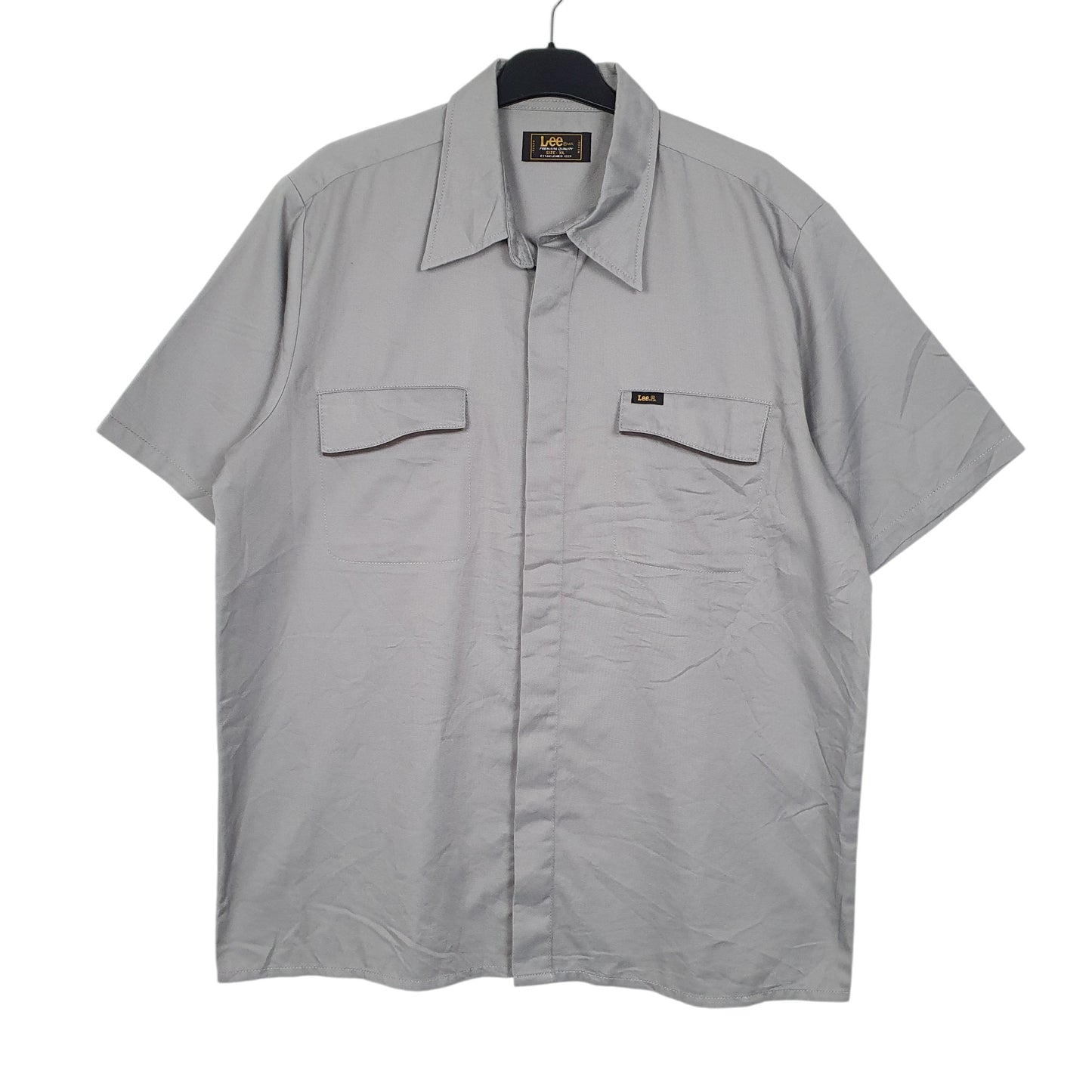Mens Grey Lee  Short Sleeve Shirt