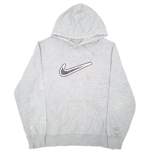 Mens Grey Nike Swoosh Hoodie Jumper