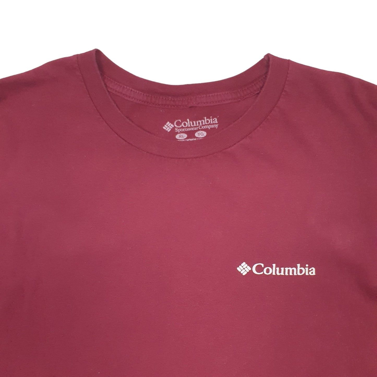 Mens Burgundy Columbia Sportswear  Short Sleeve T Shirt