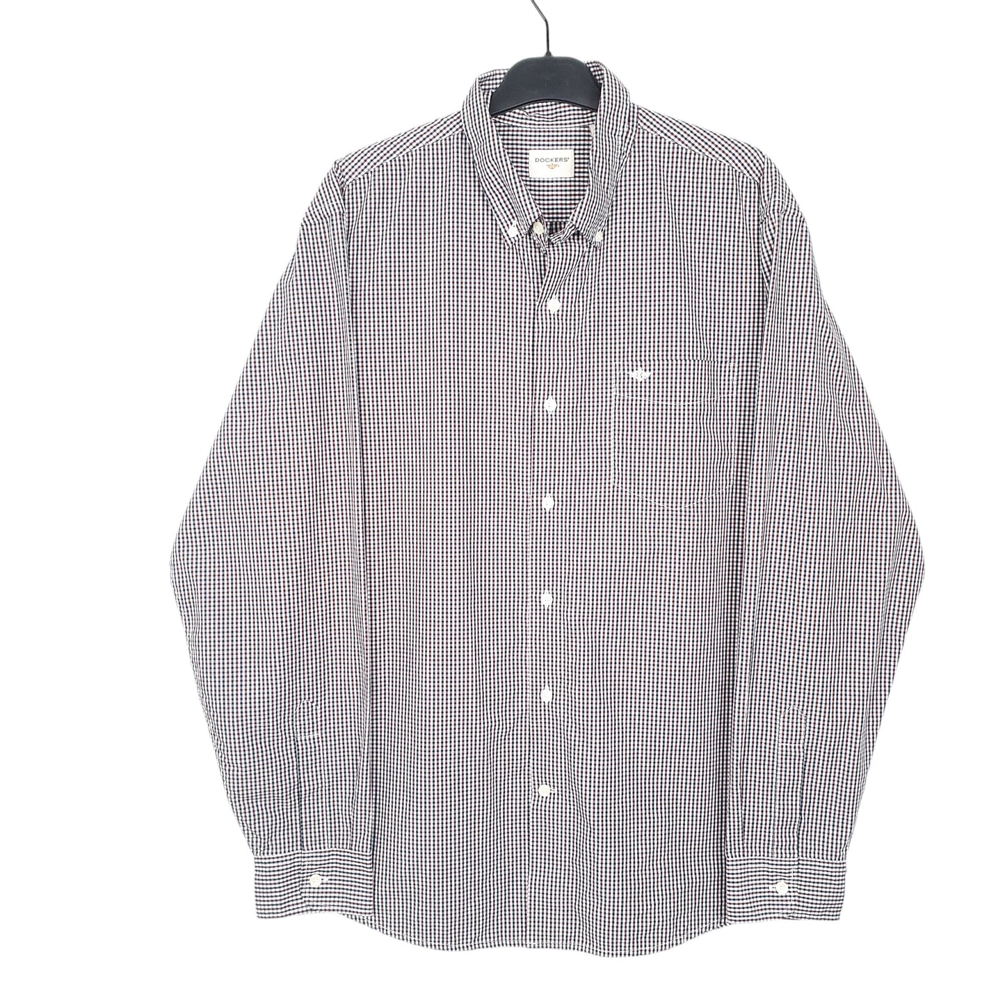 Mens White Dockers  Long Sleeve Shirt