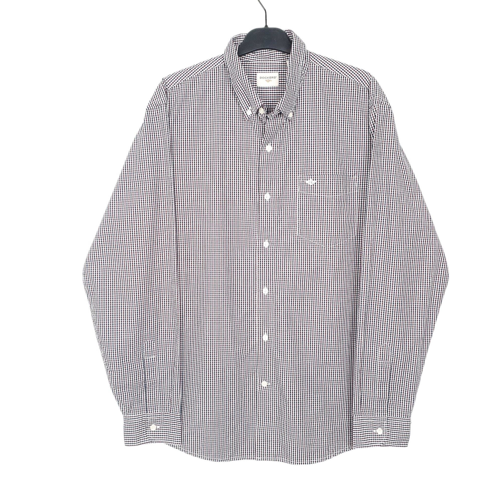 Mens White Dockers  Long Sleeve Shirt
