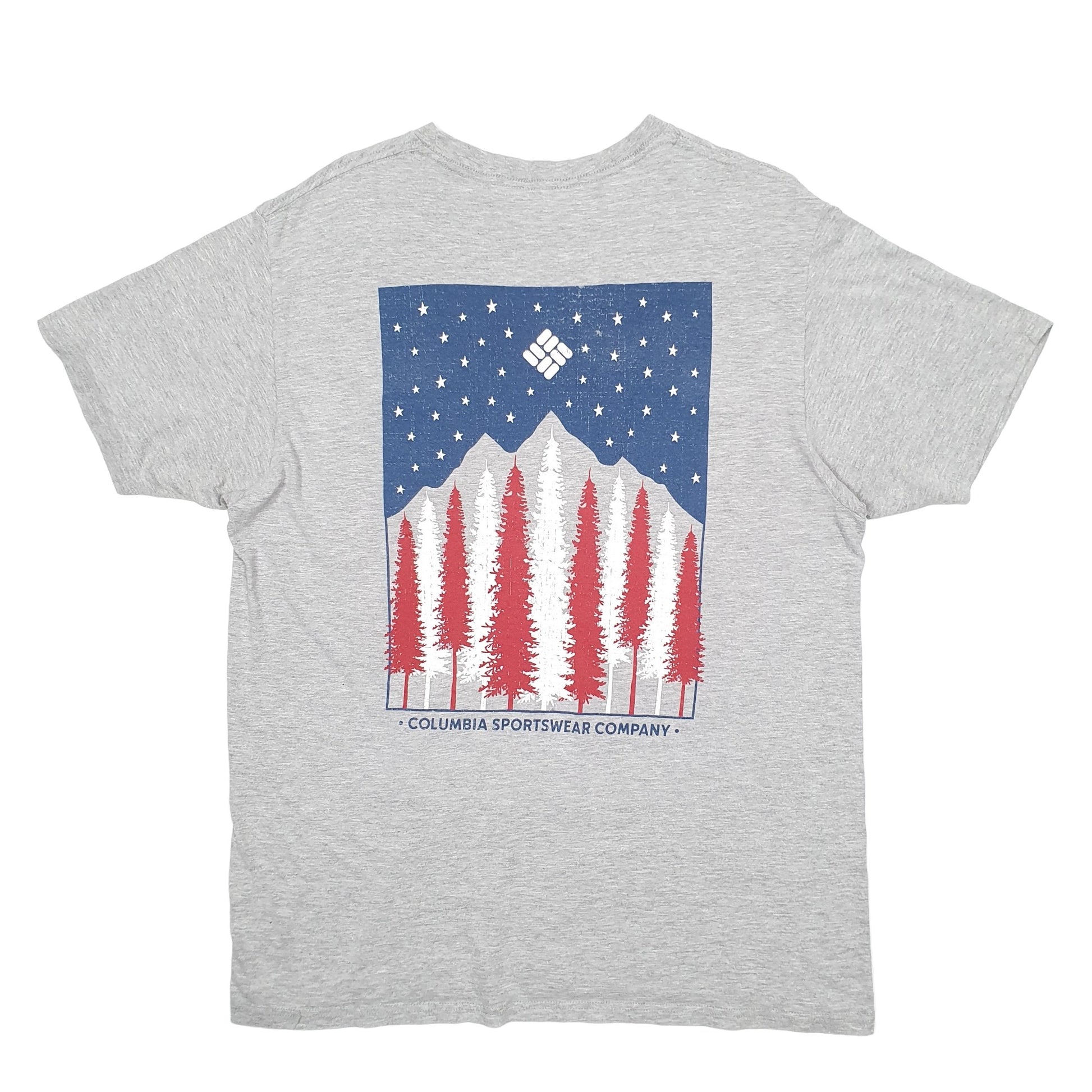 Mens Grey Columbia Sportswear  Short Sleeve T Shirt