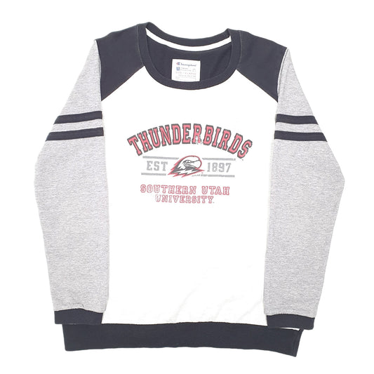 Womens Grey Champion Thunderbirds Utah University USA Crewneck Jumper