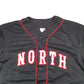 Mens Black Majestic MLB Baseball Jersey Dixie League North Short Sleeve T Shirt