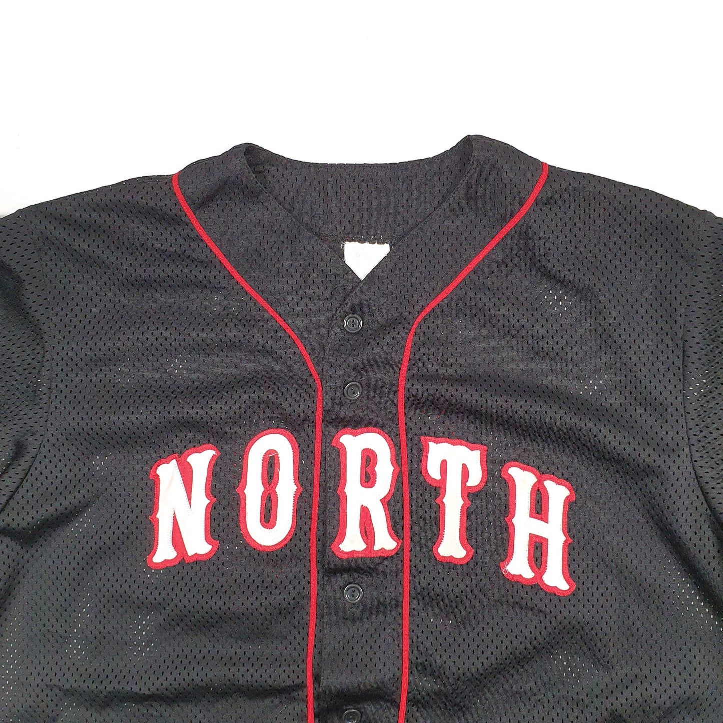Mens Black Majestic MLB Baseball Jersey Dixie League North Short Sleeve T Shirt