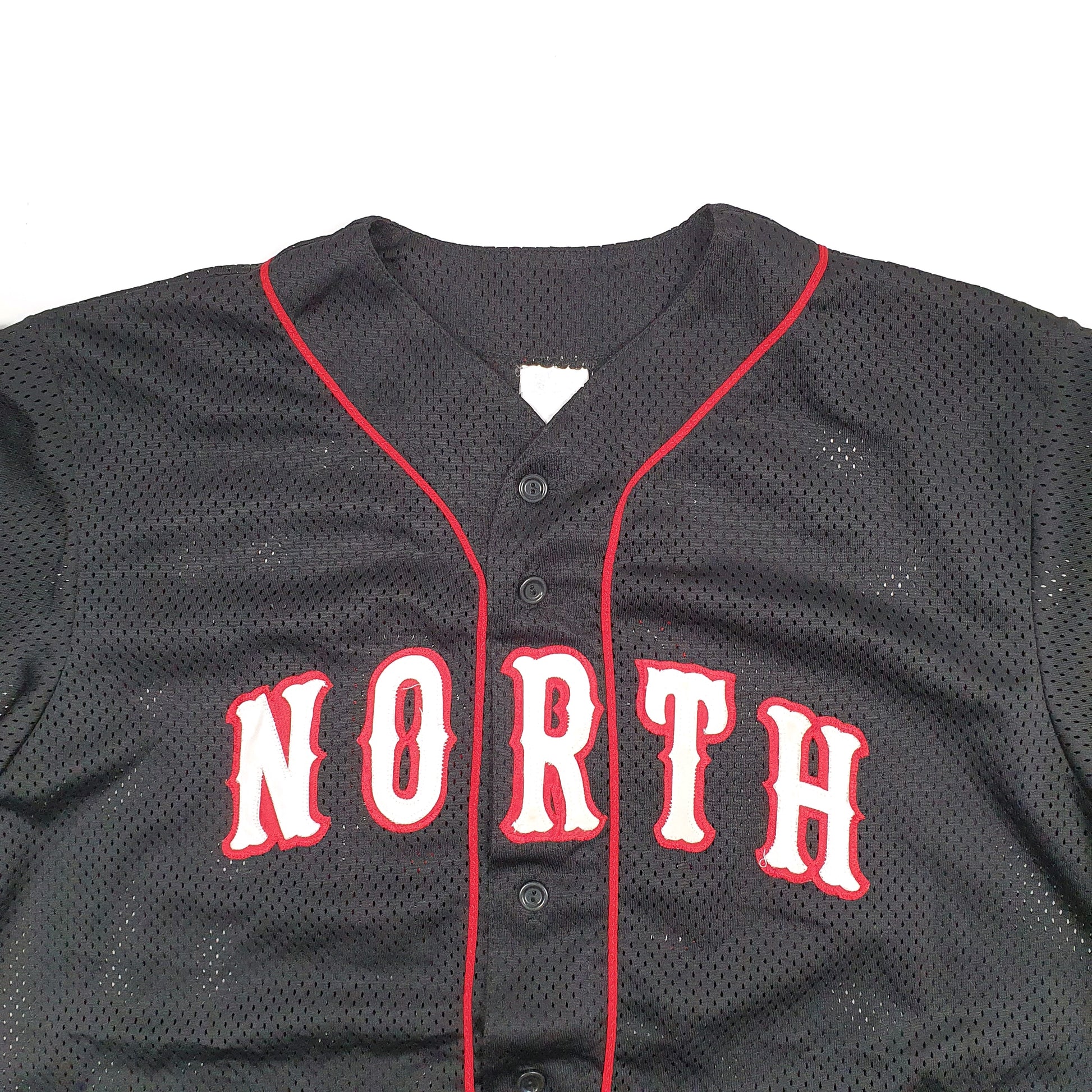 Mens Black Majestic MLB Baseball Jersey Dixie League North Short Sleeve T Shirt