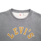 Mens Grey Levis Spellout Crewneck Jumper