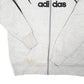 Mens Grey Adidas Hoodie Full Zip Jumper