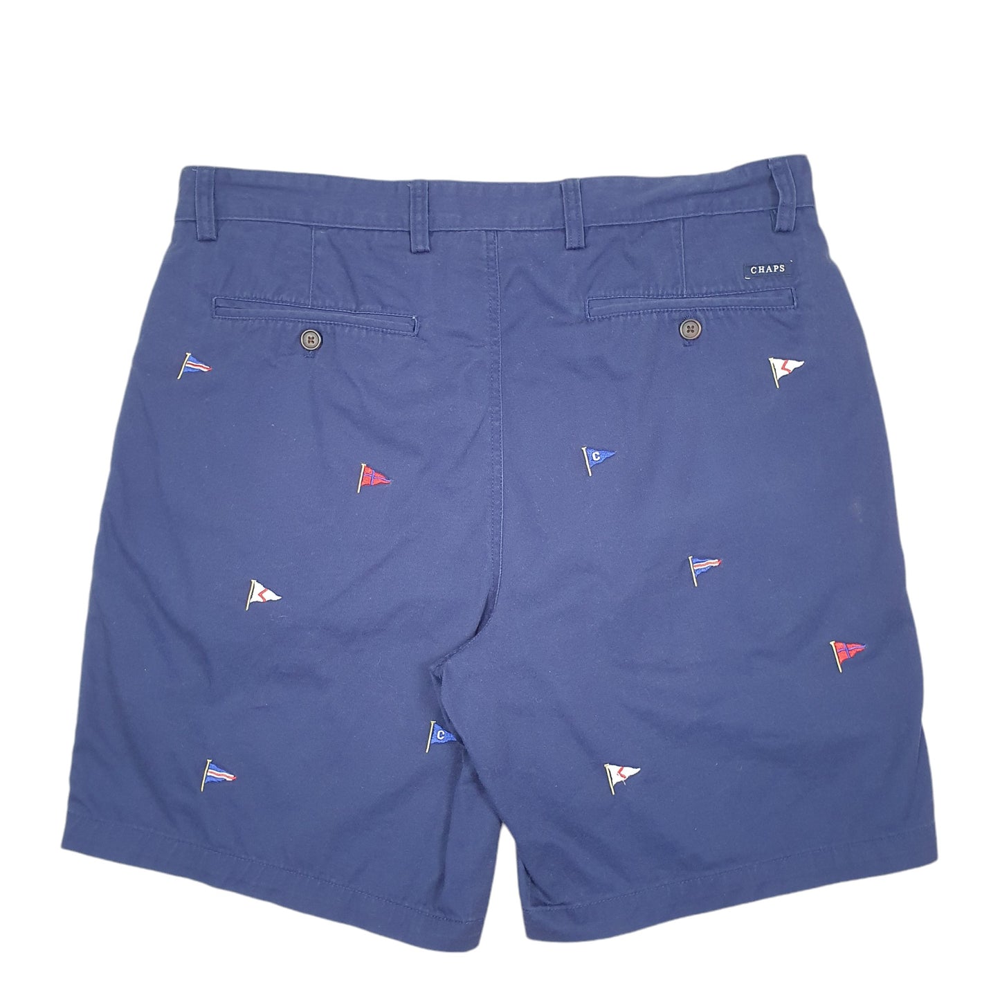 Mens Navy Chaps Sailing Yachting Flags Chino Shorts