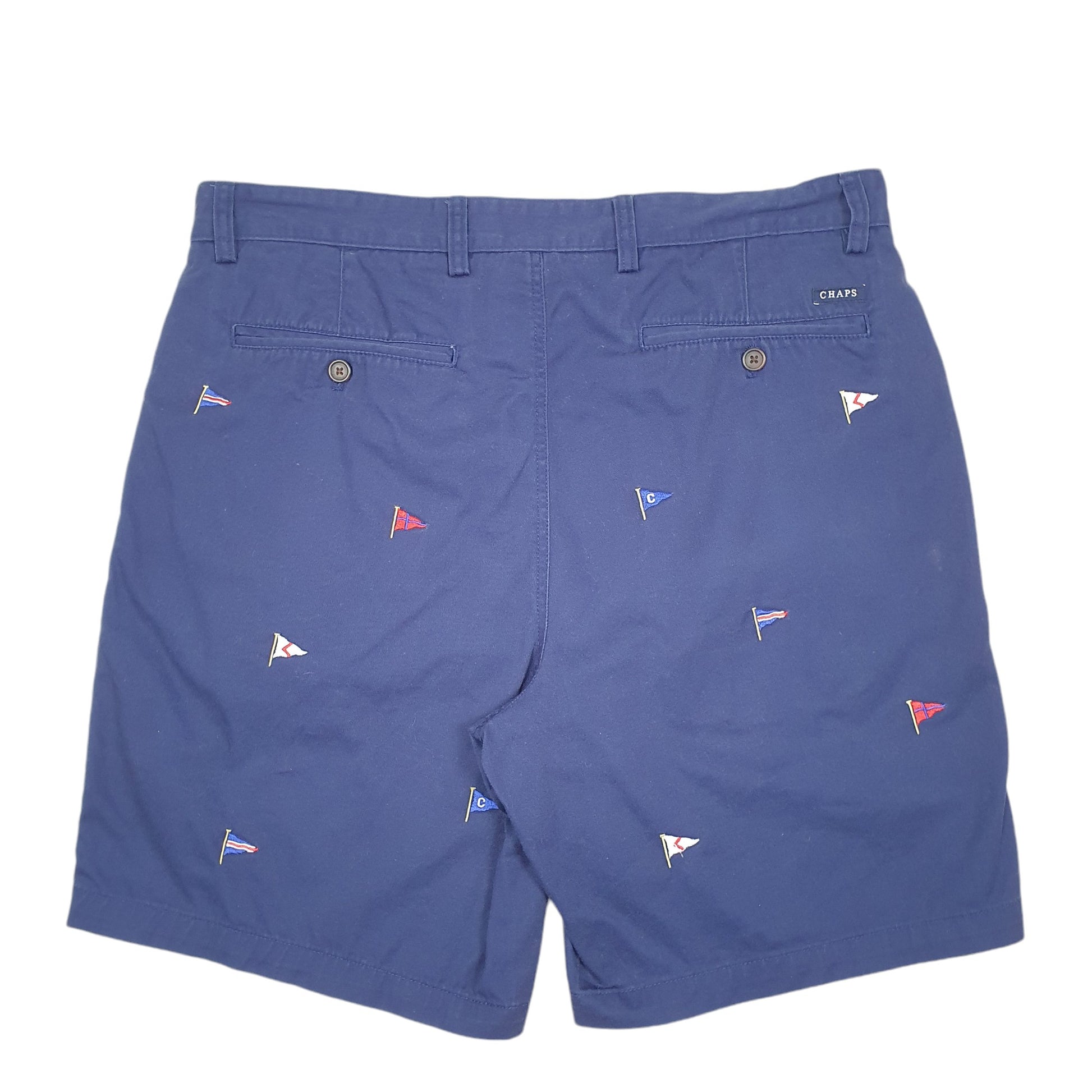 Mens Navy Chaps Sailing Yachting Flags Chino Shorts