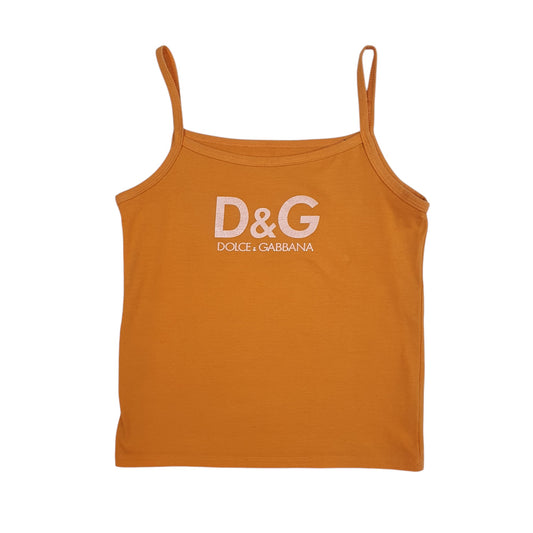 Womens Orange Dolce & Gabbana Vest Short Sleeve T Shirt