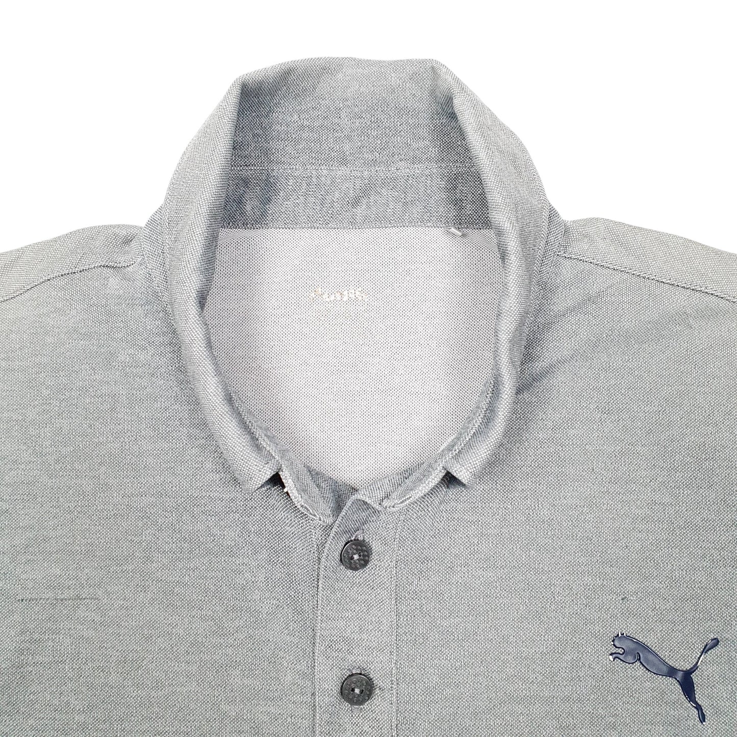 Mens Grey Puma Golf Active Short Sleeve Polo Shirt