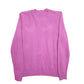 Womens Pink Lands End Cable Knit Crewneck Jumper