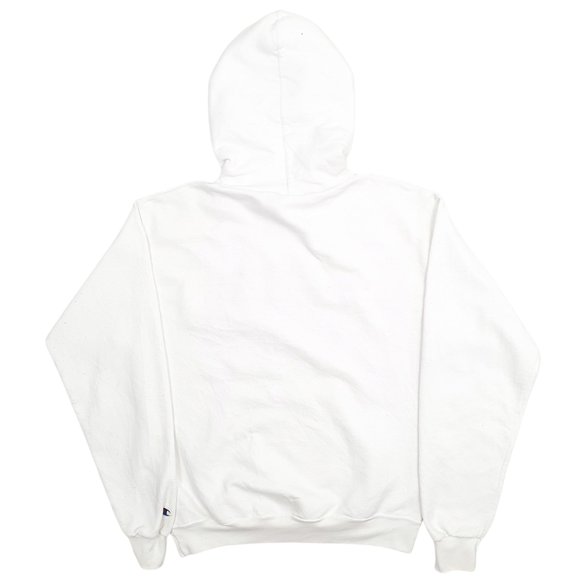 Mens White Champion University Of Portland Spellout Hoodie Jumper