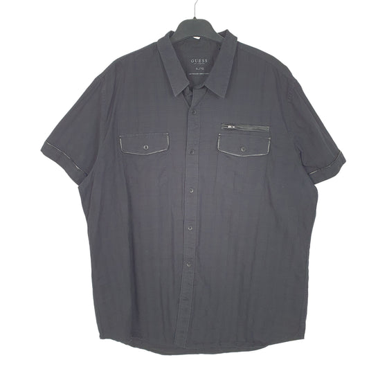 Mens Black Guess  Short Sleeve Shirt