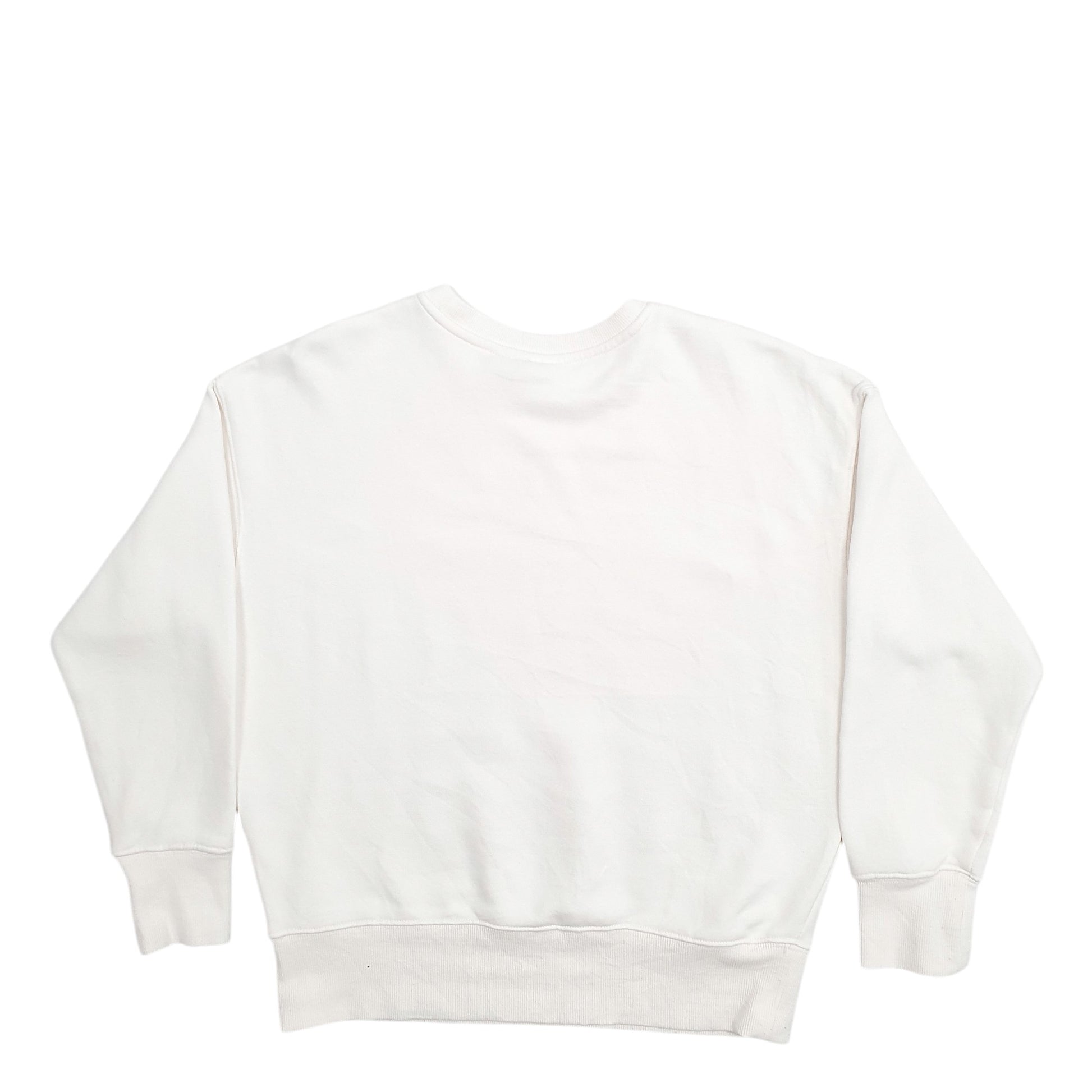 Womens White Fila Spellout Crewneck Jumper