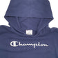 Womens Navy Champion Spellout Hoodie Jumper