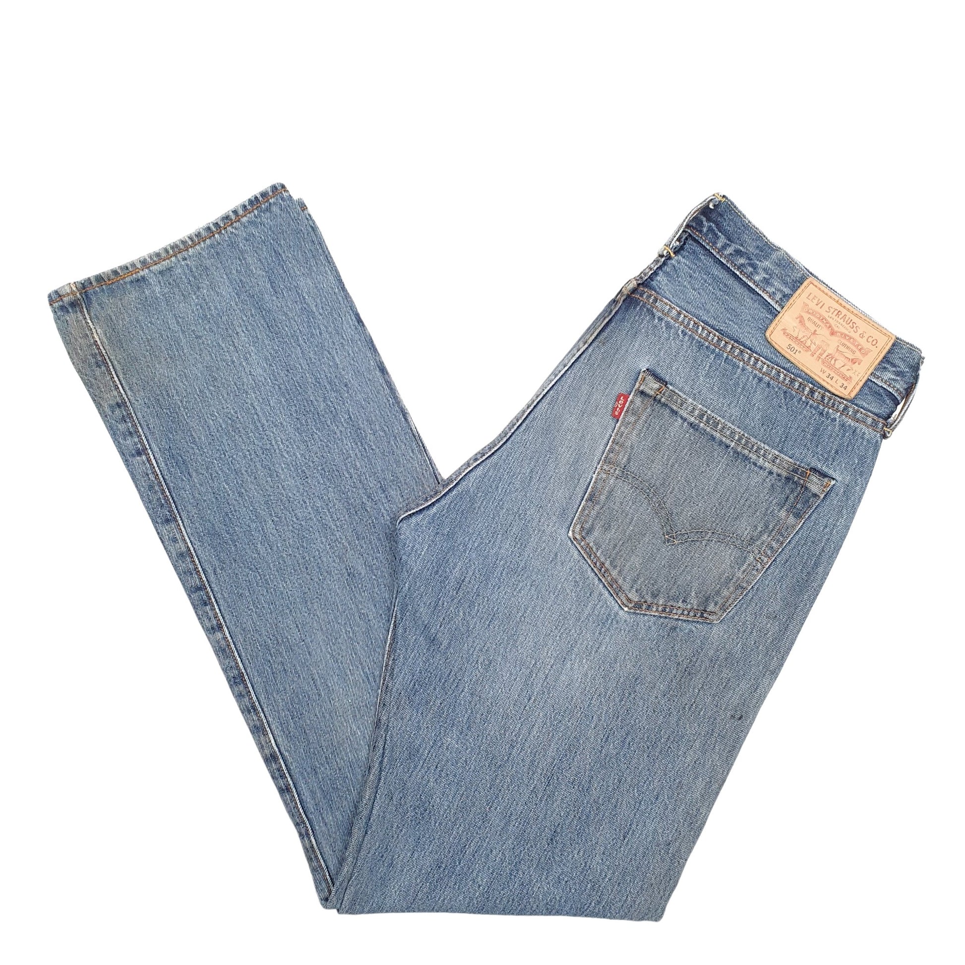 Mens Blue Levis  501 JeansW34 L34