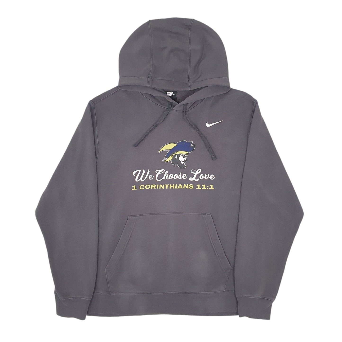 Mens Grey Nike We Choose Love Hoodie Jumper