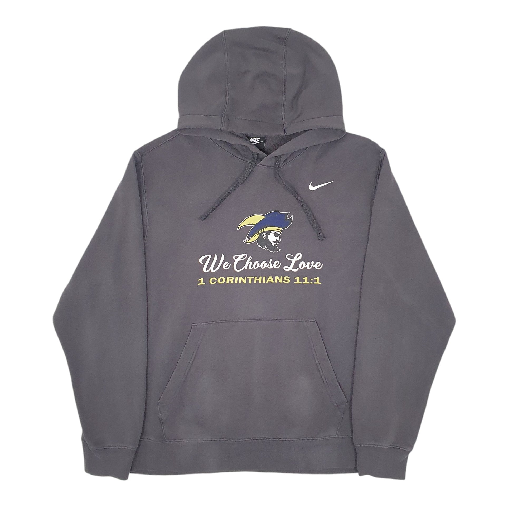 Mens Grey Nike We Choose Love Hoodie Jumper
