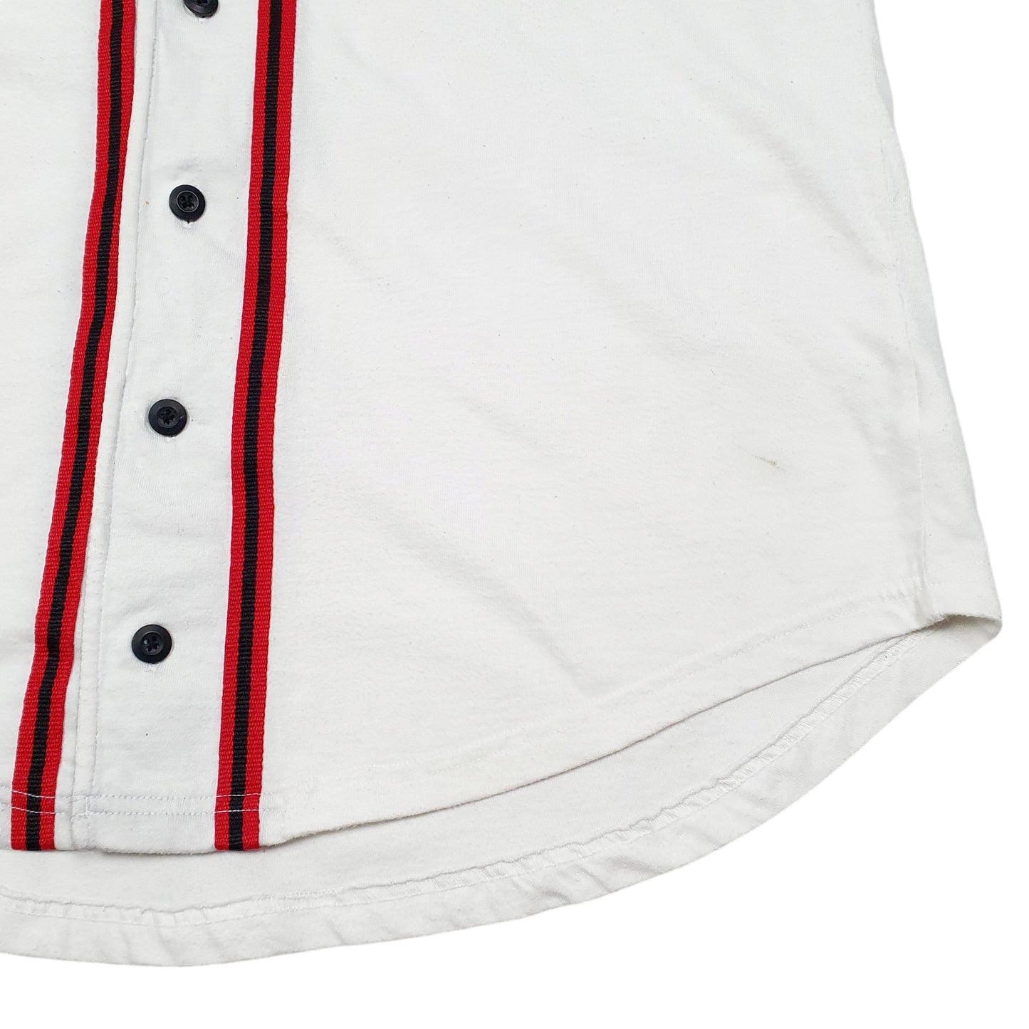 Mens White Champion Baseball Jersey American Heritage SJ Team Short Sleeve T Shirt