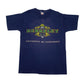Mens Navy Fruit Of The Loom Single Stitch Vintage 90s Short Sleeve T Shirt