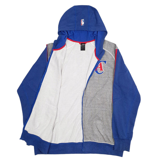 Mens Grey Adidas NBA LA Clippers Full Zip Jumper