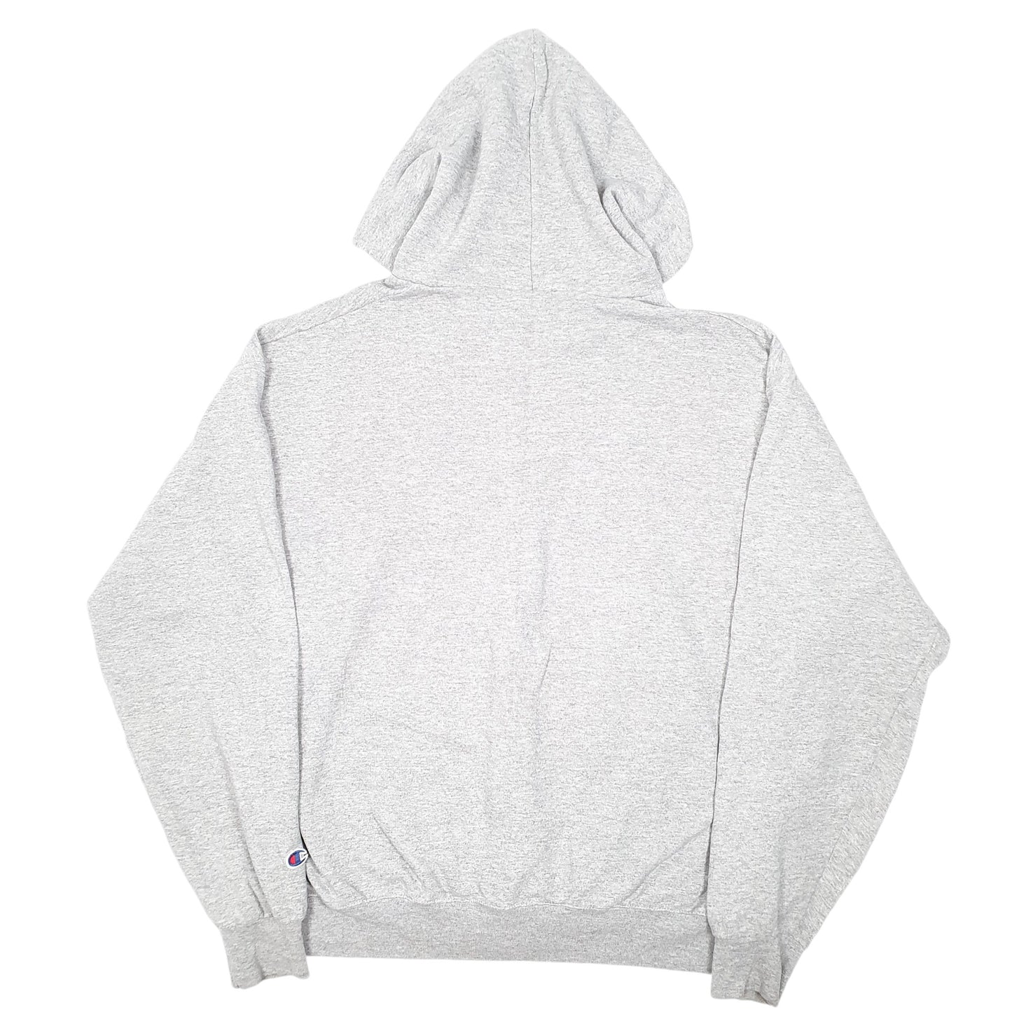 Mens Grey Champion Hoodie Elmira College USA Spellout Full Zip Jumper