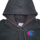 Mens Black Champion Reverse Weave Spellout Hoodie Jumper