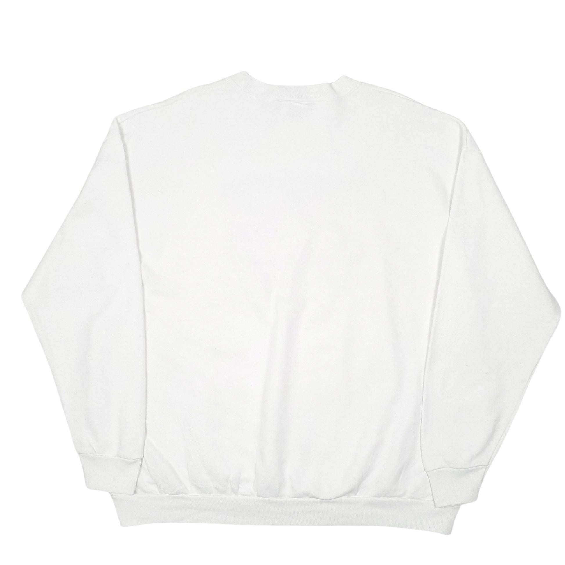 Mens White Lee Vintage 1996 Halls ville Bank Made In USA Festive Santa Crewneck Jumper