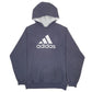 Mens Navy Adidas Spellout Hoodie Jumper