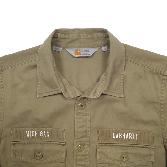 Mens Khaki Carhartt Michigan Long Sleeve Shirt