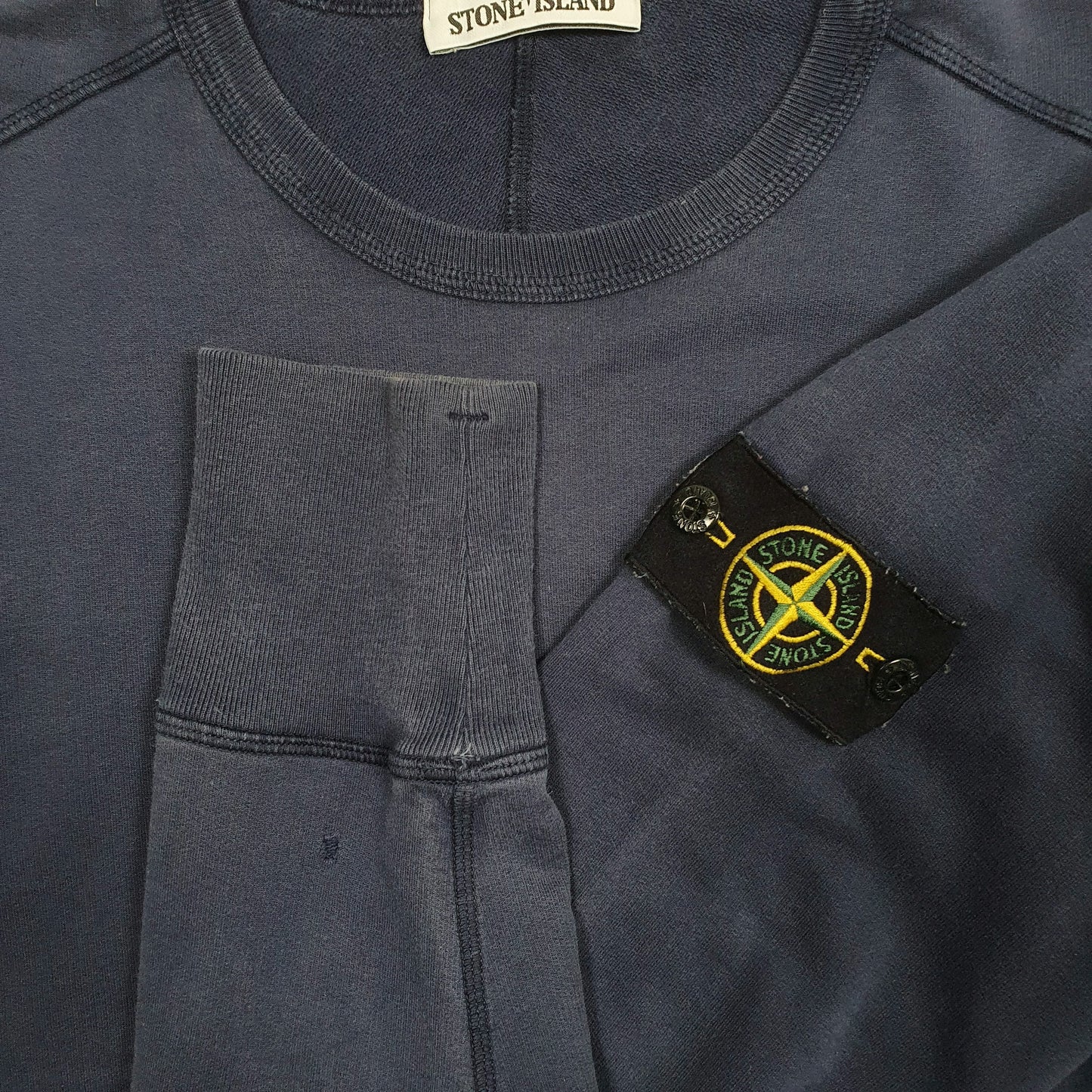 Mens Navy Stone Island Lightweight Crewneck Jumper