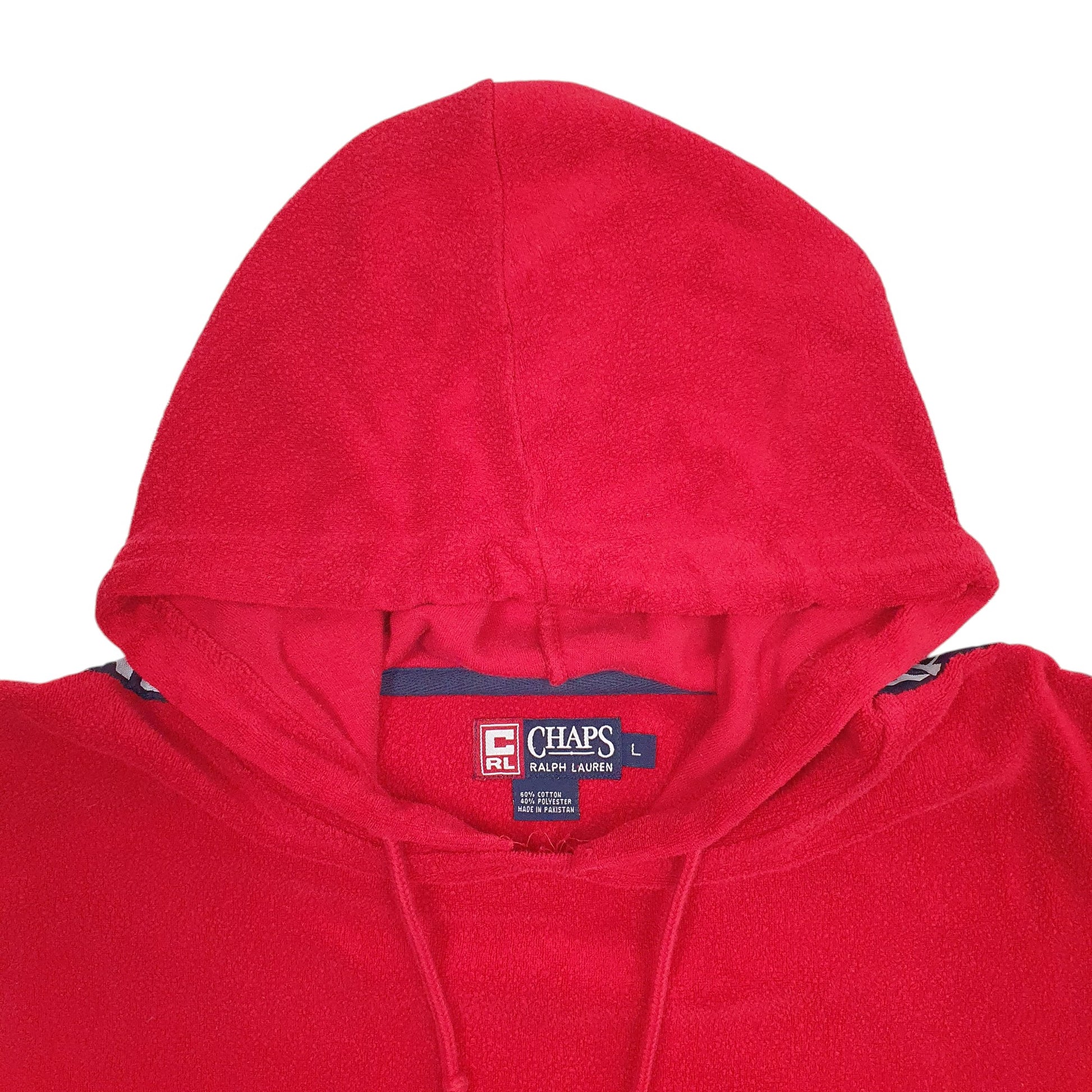 Mens Red Chaps Spellout Hoodie Jumper