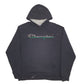 Mens Black Champion Spellout Hoodie Jumper