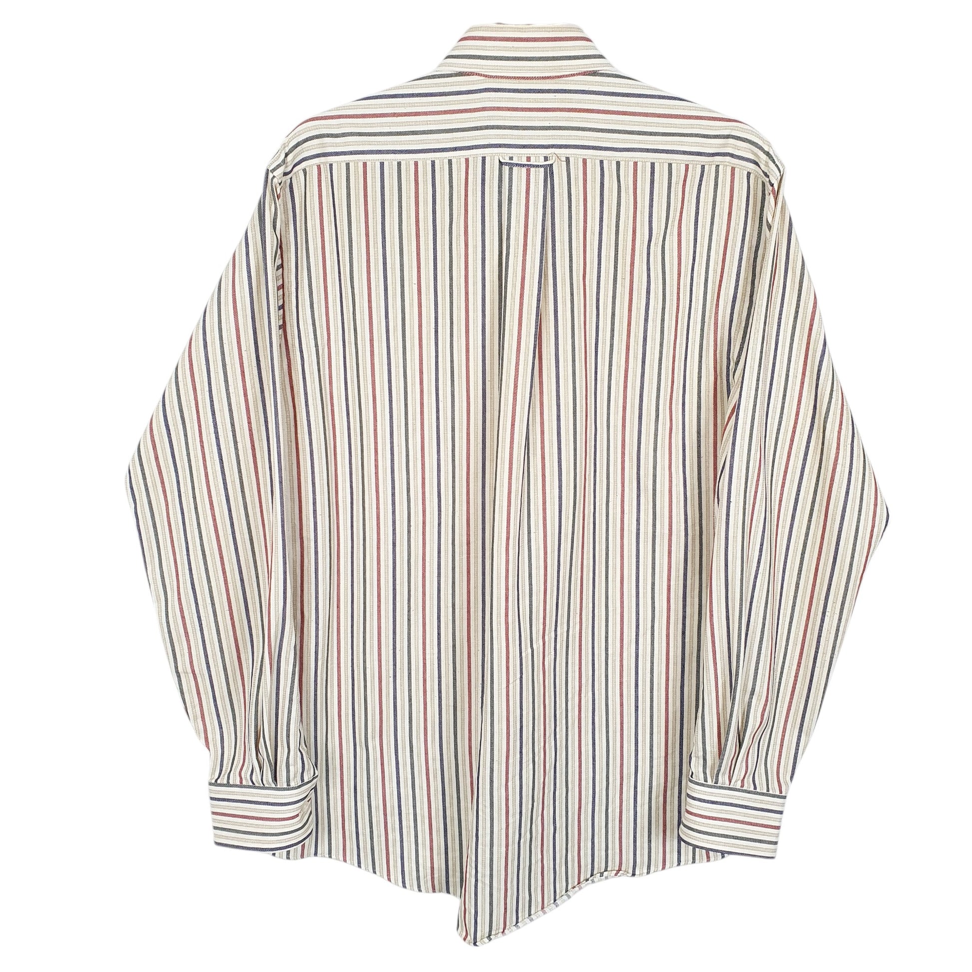 Mens Beige Barrington  Long Sleeve Shirt