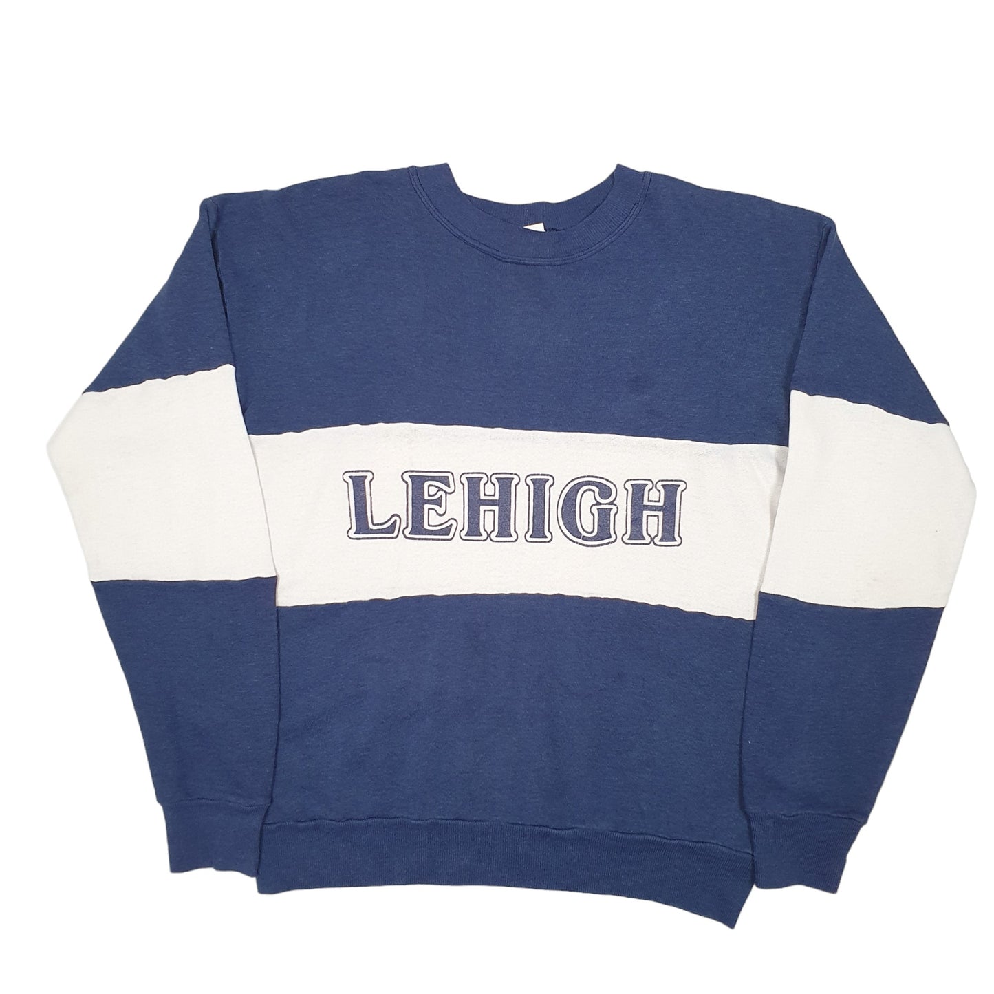 Mens Navy Unbranded Vintage Made In USA Lehigh Crewneck Jumper