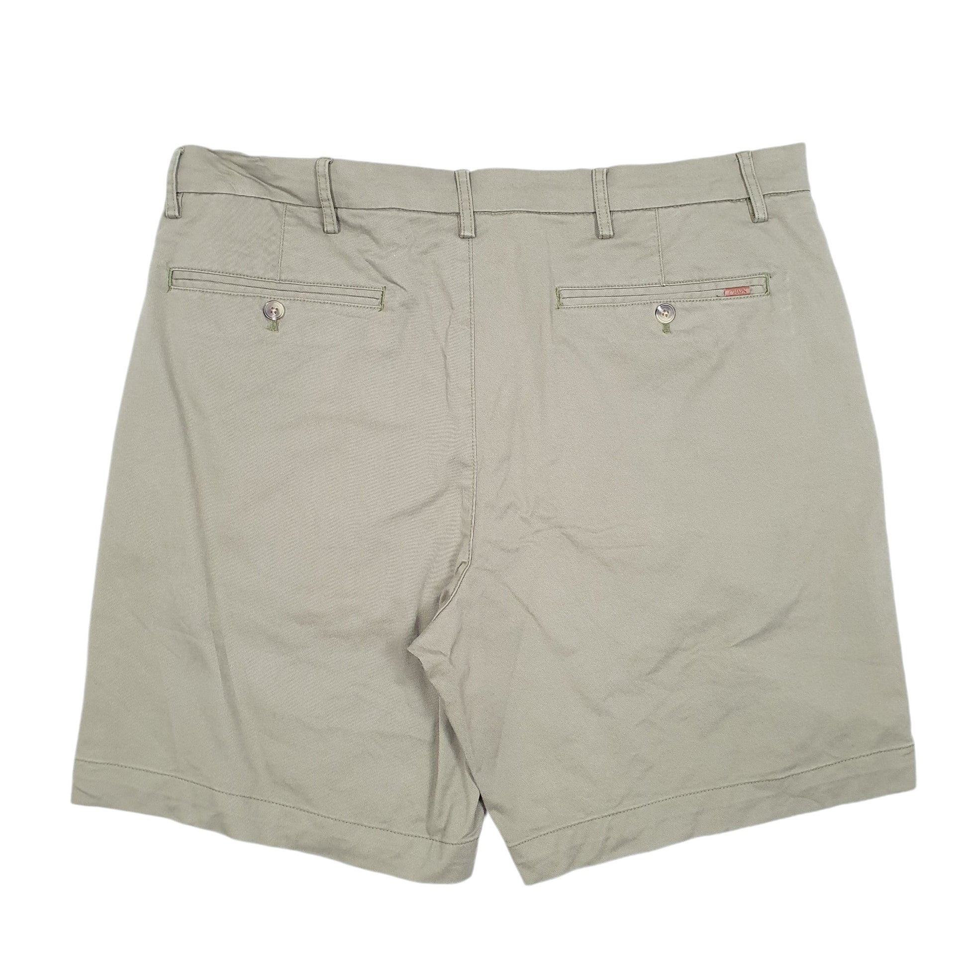 Mens Khaki Chaps Stretch Coastland Wash Chino Shorts