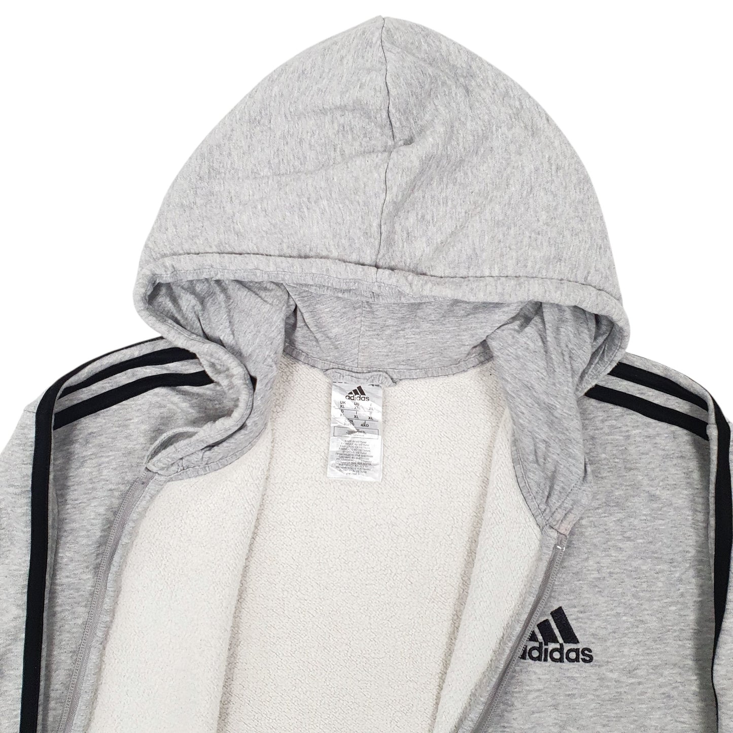 Mens Grey Adidas  Full Zip Jumper