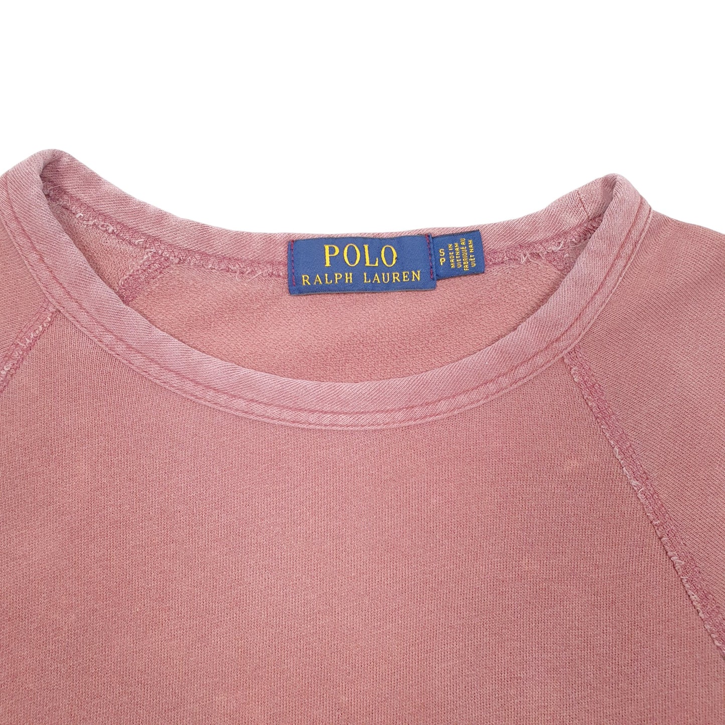 Mens Pink Polo Ralph Lauren Lightweight Raglan Crewneck Jumper