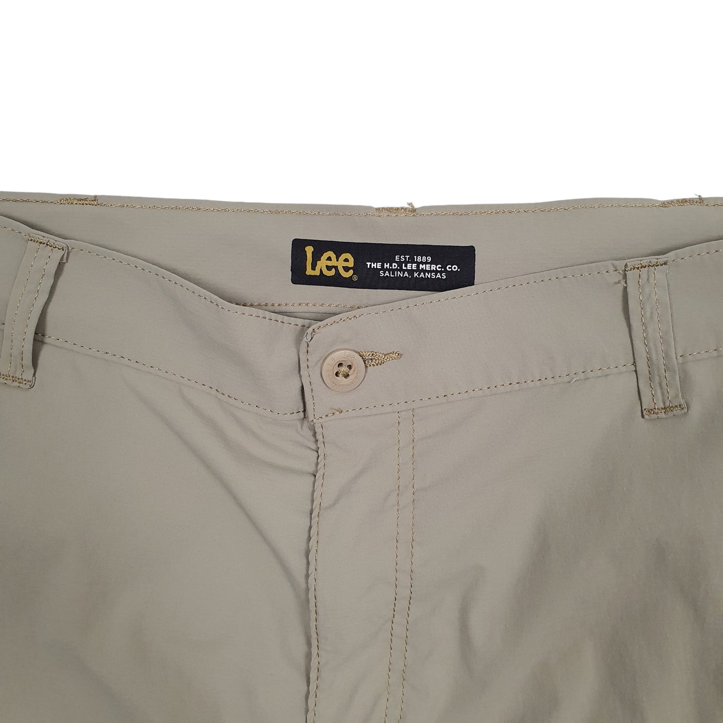 Mens Beige Lee Nylon Waterproof Chino Shorts