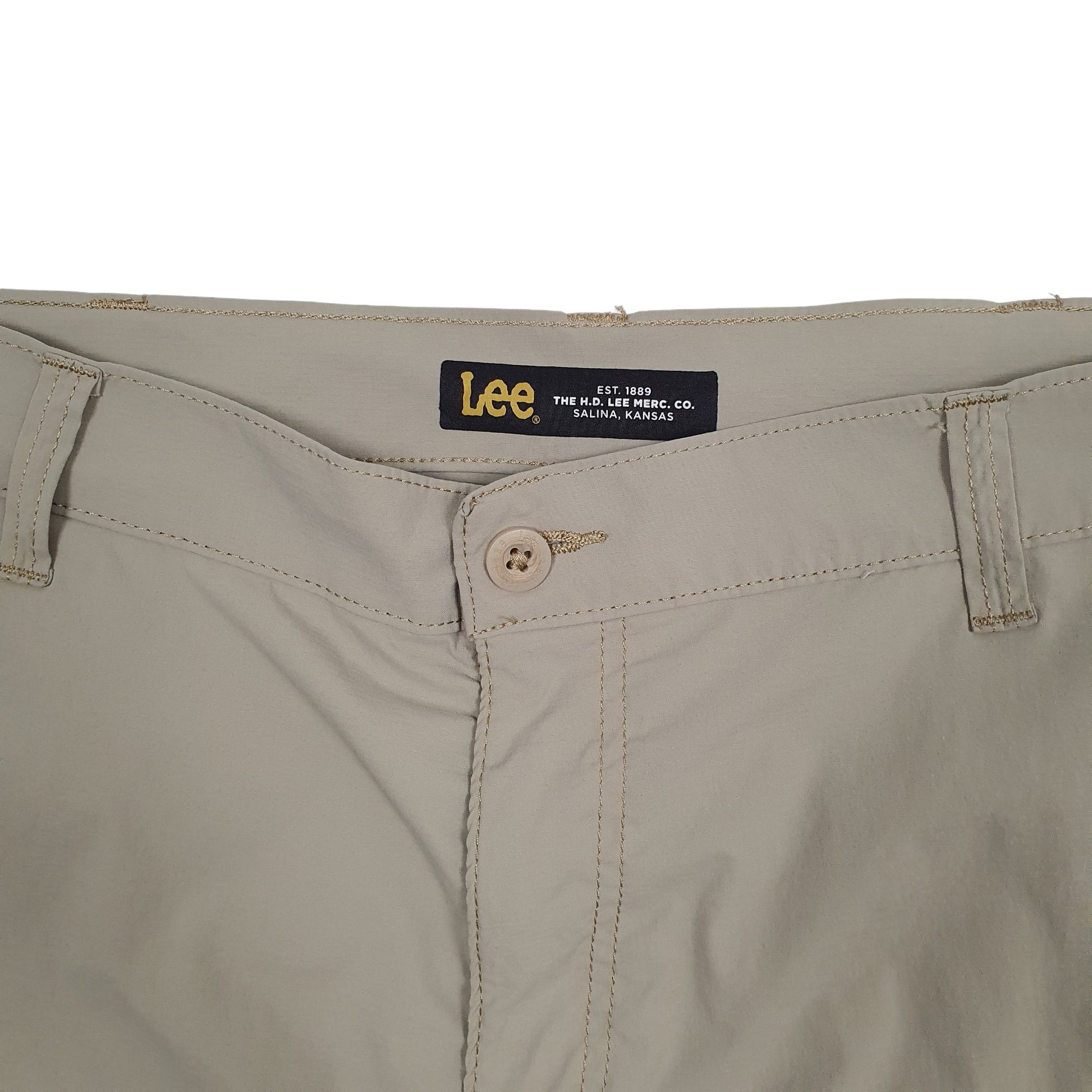 Mens Beige Lee Nylon Waterproof Chino Shorts