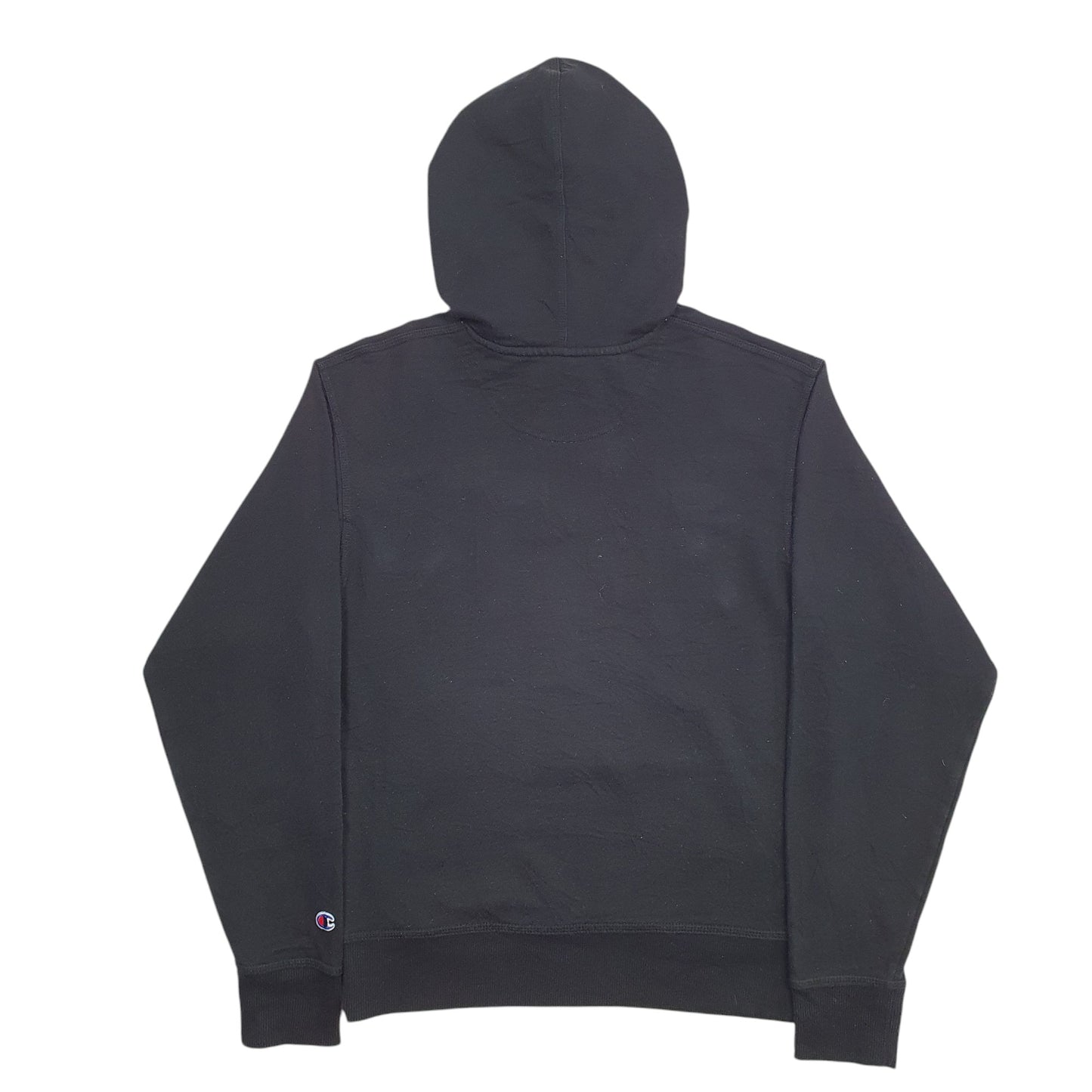 Mens Black Champion Spellout Hoodie Jumper
